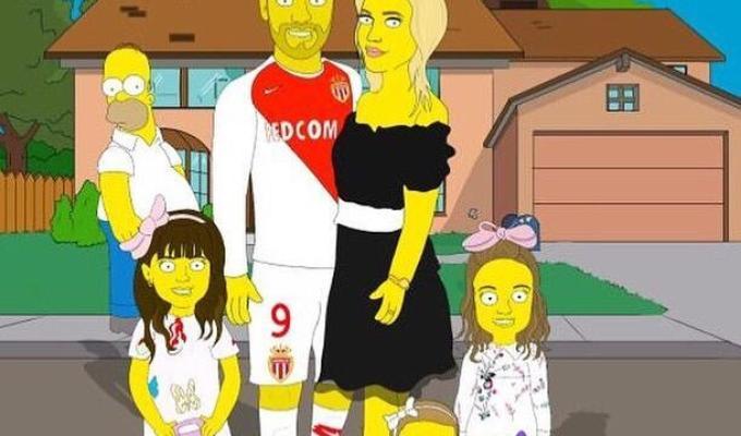Falcao publicó una imagen como personaje de Los Simpson