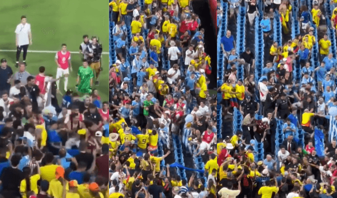 Uruguayos se fueron a golpes con hinchas colombianos en la Copa América