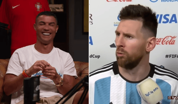 Cristiano Ronaldo imitó el ‘¿Qué mira, bobo?’ de Messi y se hace tendencia en redes sociales 