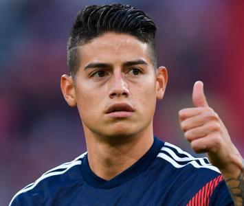 James Rodríguez, previo a uno de los partidos del Bayern Munich en la temporada