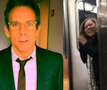 El actor se topó con una mujer en un tren y la reacción que tuvo ella llamó la atención de los internautas.