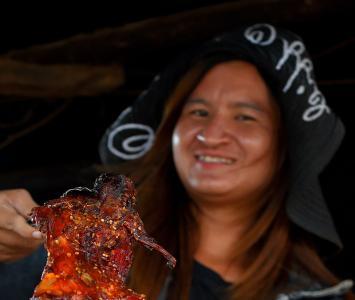 Pincho de rata es un plato muy popular en Camboya