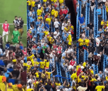 Uruguayos se fueron a golpes con hinchas colombianos en la Copa América