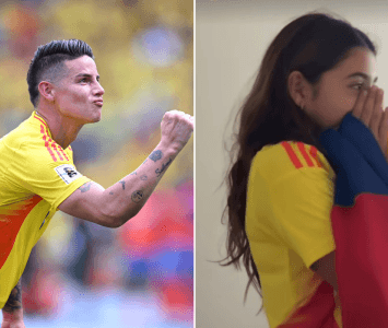 Salomé, hija de James Rodríguez, celebró y lloró al ver gol de su papá