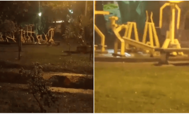Supuesto fantasma en el parque de Medellín 