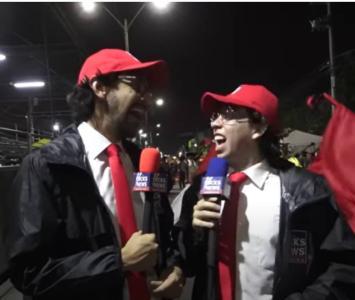 Camilo Sánchez y Mago: los de Fuck News se besaron en Carnaval VIDEO
